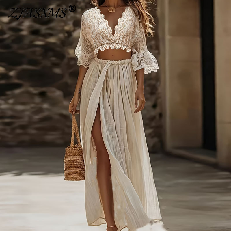 Formal Women'S Wear - Conjunto de dos piezas bohemio de