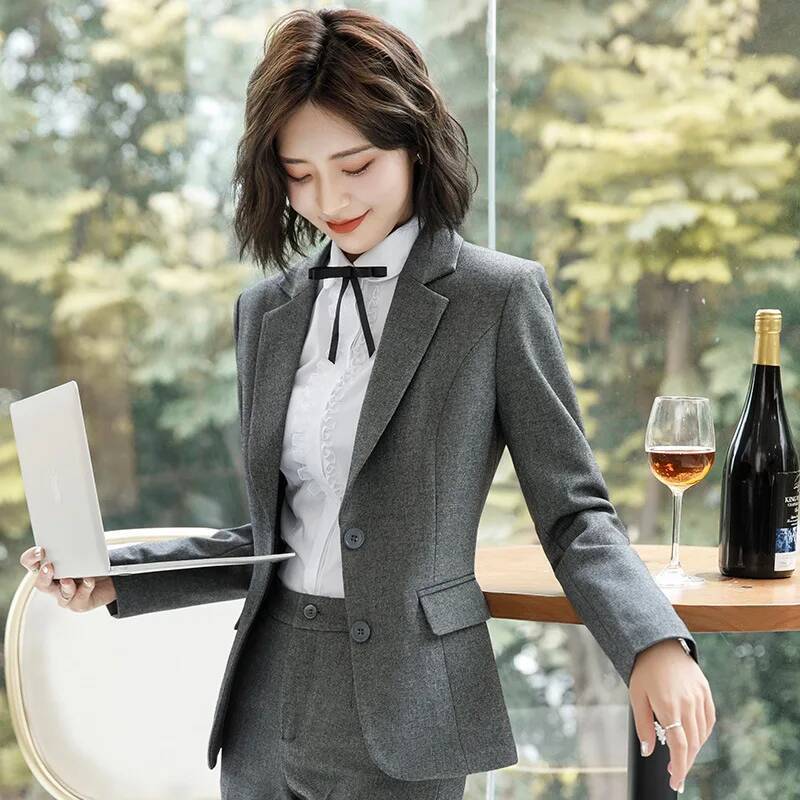 Formal Winter Wear Women Jacket - Novedad, chaquetas y chaquetas formales grises,