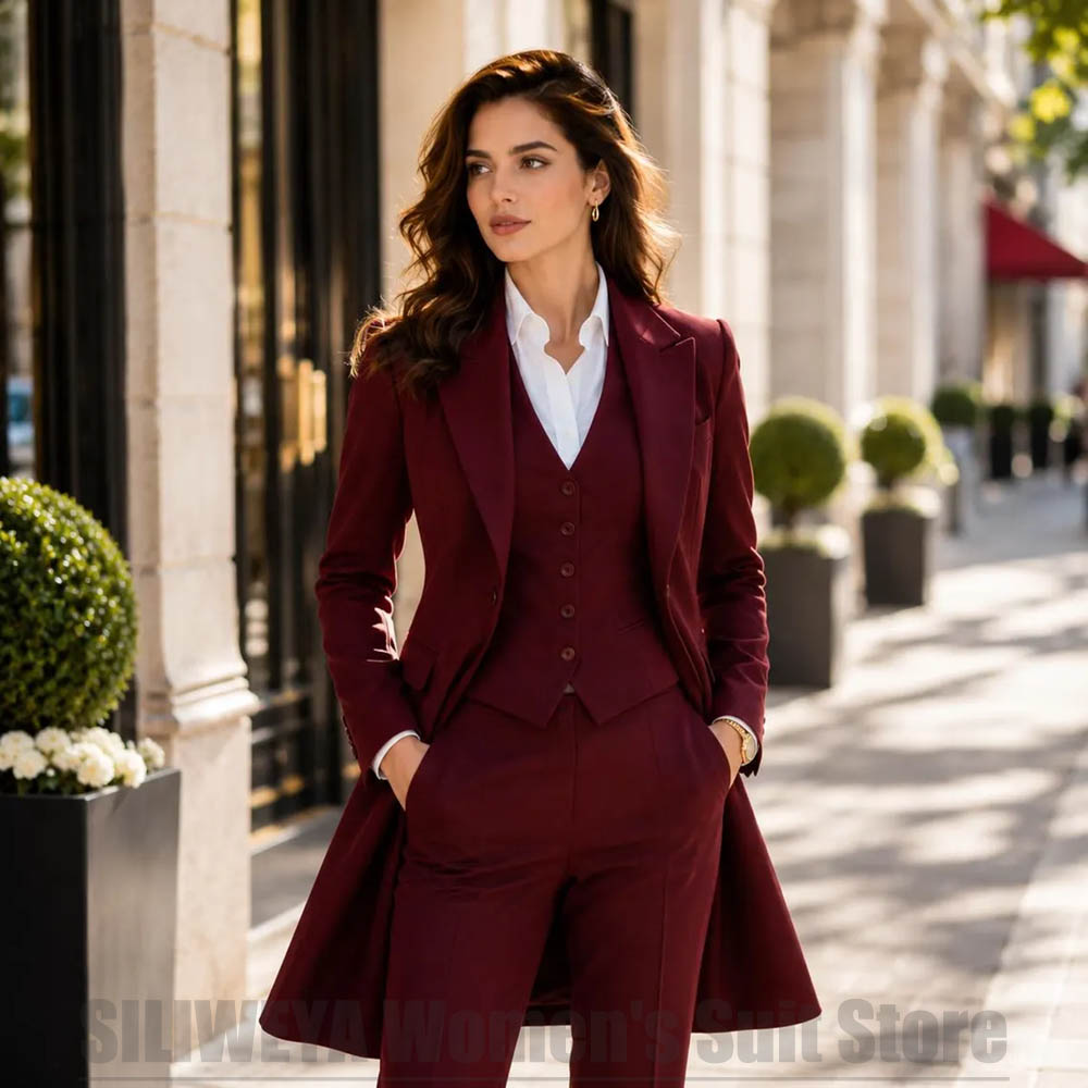 Women Formal Wear Shirts - Traje de 3 piezas para mujer,
