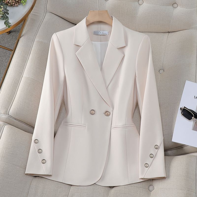 Formal Winter Wear Women Jacket - Blazer liso de doble botonadura para
