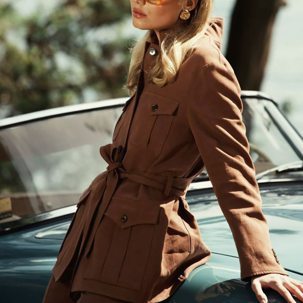 Women Formal Wear Look - Conjunto de pantalones ajustados de dos