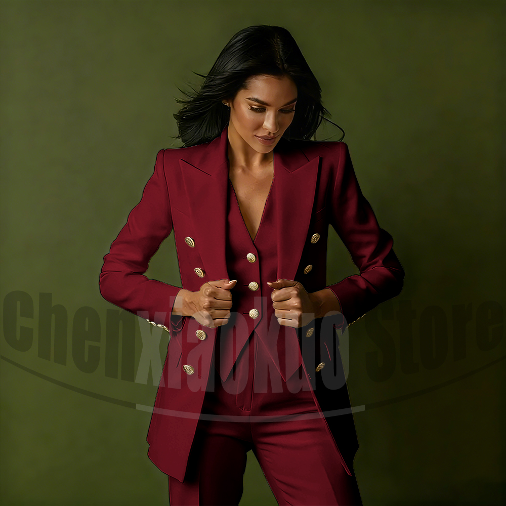 Conjunto de traje de tres piez - Women Formal Wear Shirts reseña y precio
