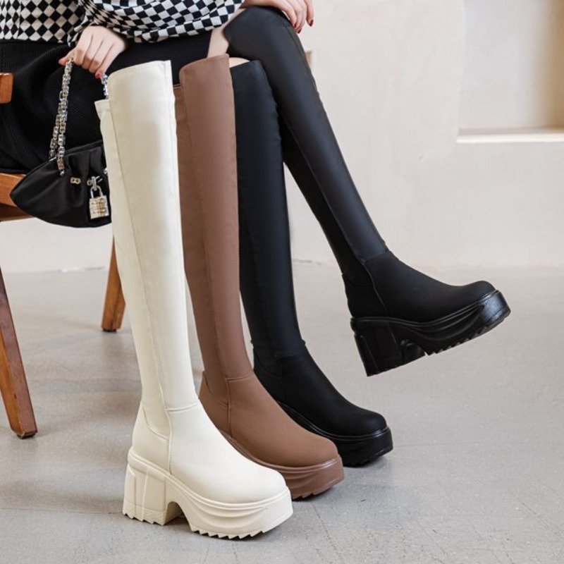 Botas de tacón ancho con suela - Formal Women'S Wear reseña y precio