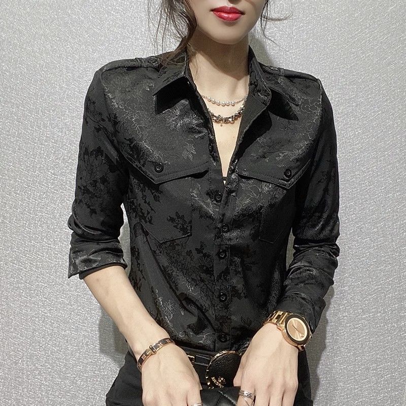 Blusa holgada de manga larga c - Women Formal Wear Shirts reseña y precio
