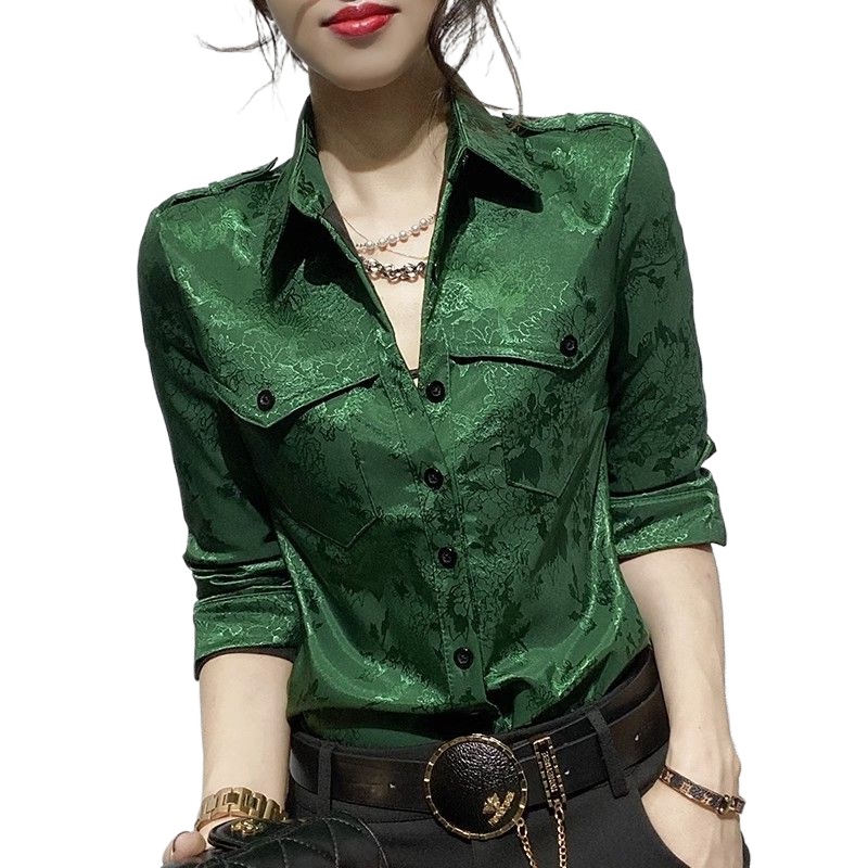 Blusa holgada de manga larga c - Women Formal Wear Shirts reseña y precio