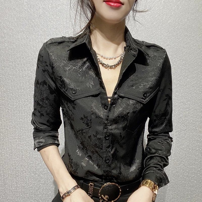 Blusa holgada de manga larga c - Women Formal Wear Shirts reseña y precio