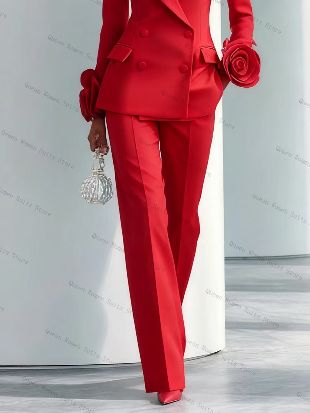 Conjunto de traje rojo de lujo - Women Formal Wear Trousers reseña y precio