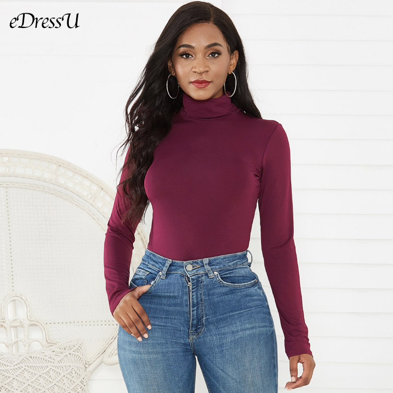 Body de mujer con cuello alto, - Turtleneck Bodysuit Office reseña y precio