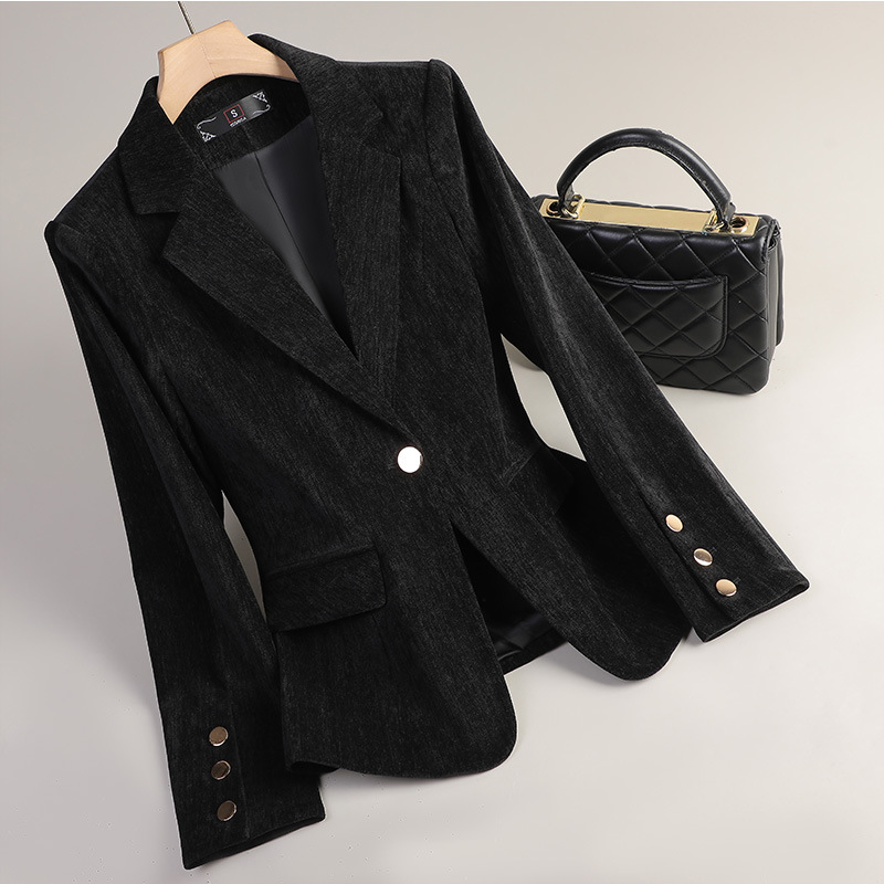 Blazer de terciopelo amarillo  - Formal Winter Wear Women Jacket reseña y precio