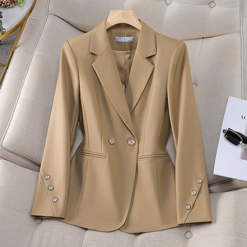 Blazer liso de doble botonadur - Formal Winter Wear Women Jacket reseña y precio