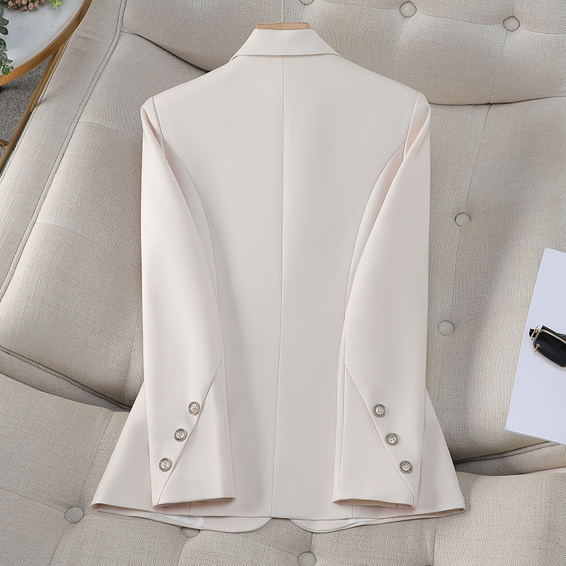 Blazer liso de doble botonadur - Formal Winter Wear Women Jacket reseña y precio
