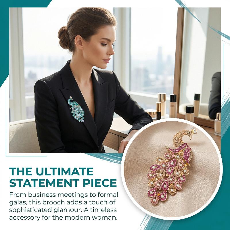 Broche de pavo real único para - Women Formal Wear Look reseña y precio