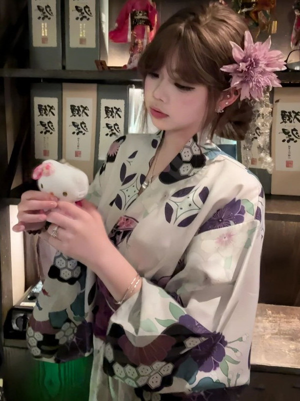 Kimono Tradicional Morado para - Japanese Women Formal Wear reseña y precio