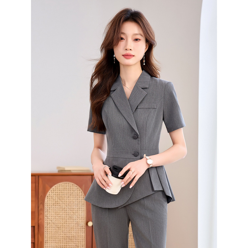 Traje profesional delgado azul - Women Formal Wear Shirts reseña y precio